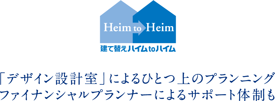デザイン設計室によるひとつ上のプランニング、ファイナンシャルプランナーによるサポート体制も