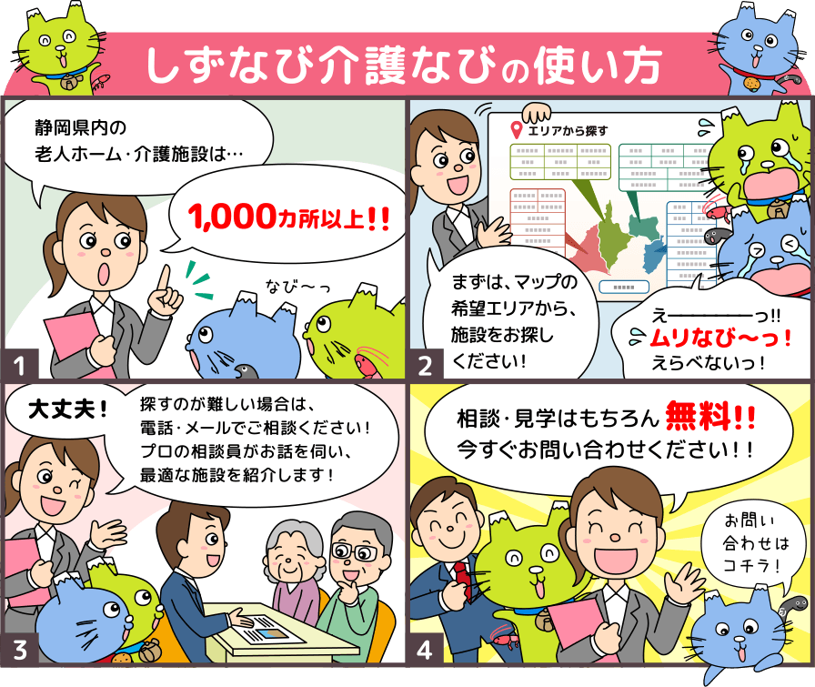 しずなび介護なびの使い方